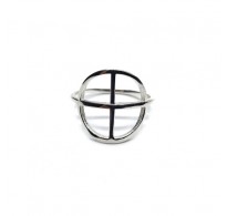 R002226 Handmade Sterling Simple Silver Ring Circle Cross Genuine Solid Stamped 925